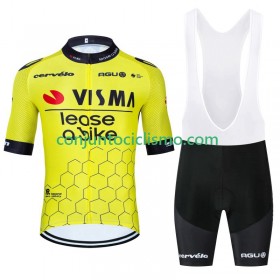 Conjunto Maillot + Culotte Corto con tirantes Visma Lease A Bike 2024